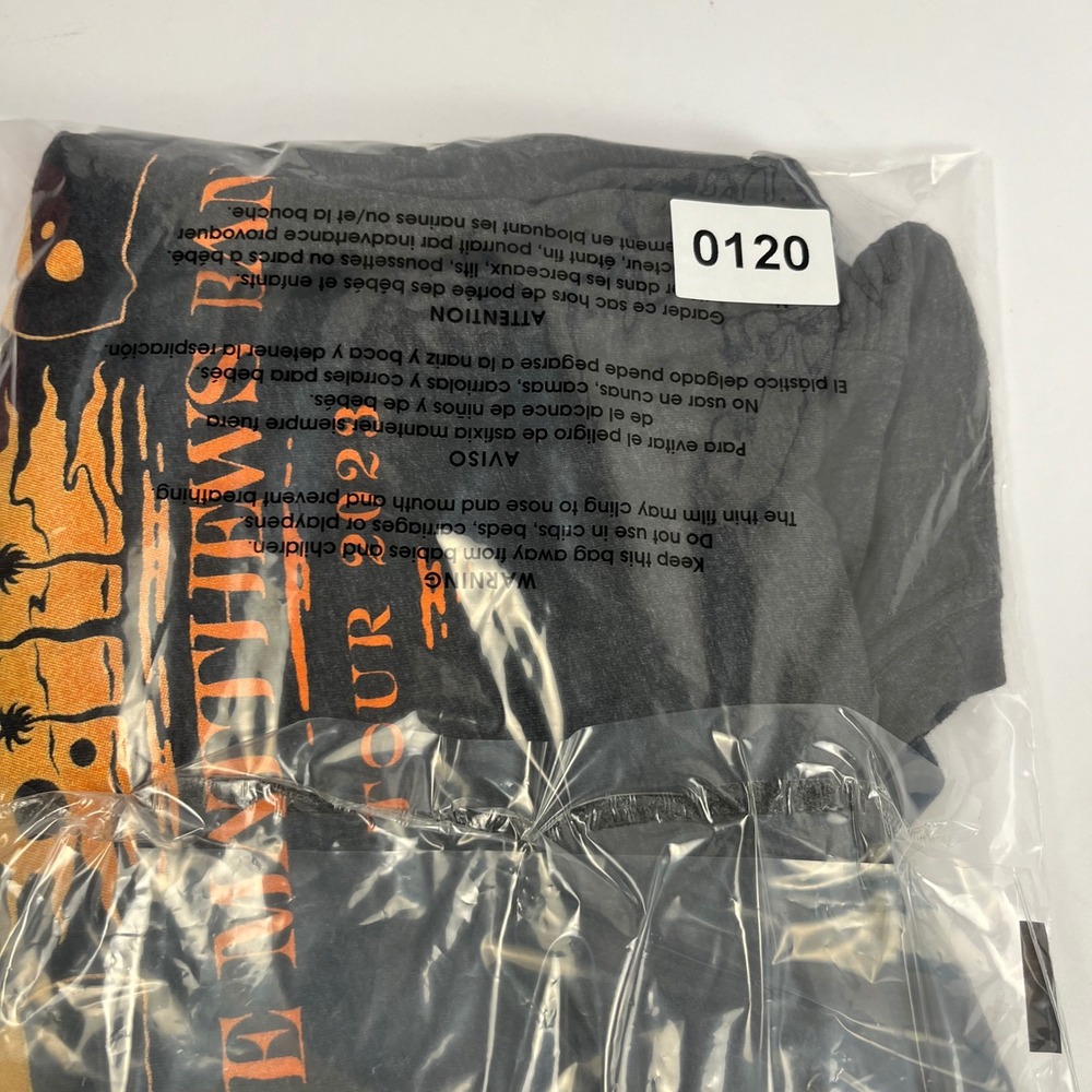 Dave Matthews Band 2023 Tour Shirt Double Sided Moon Sun Gray Size Large 22x28 - Picture 8 of 8